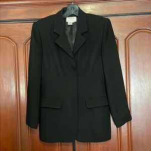 Talbots Petites Black 4 Button Down Blazer Size 2P